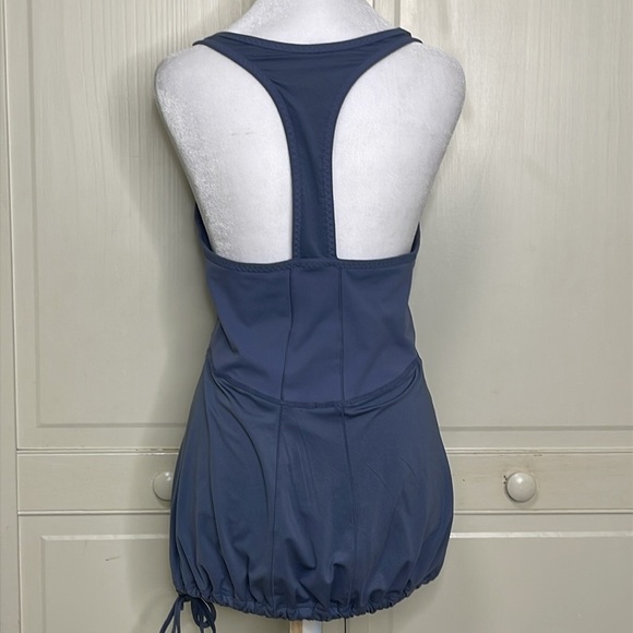 Zella Women’s Dry-Fit Racerback Tank Top Slate Blue Size XL Drawstring Athlete - Picture 5 of 11